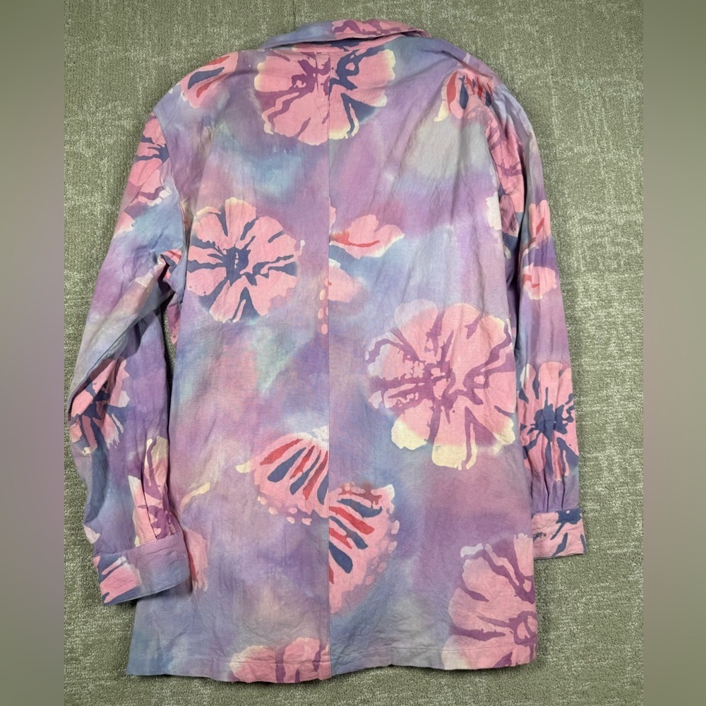NuevoSol Ethical Wearable Art Boho Lagenlook 100% Cotton Button Down Shirt Sz XL - Picture 7 of 7